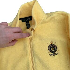 VINTAGE Polo Ralph Lauren Fleece Embroidered Jacket Large